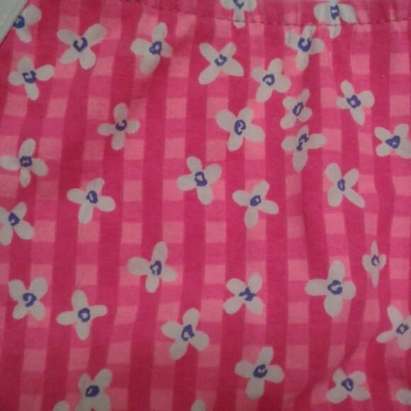 100 Degrees by Backflips Size 6 Girls Swim Top Pink Floral Checkered NEW - Picture 2 of 4